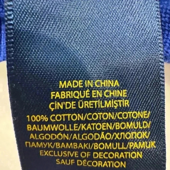 Polo Ralph Lauren boys knit V-Neck sweater.  blue w/elbow patches sz M 10-12 - Picture 7 of 11